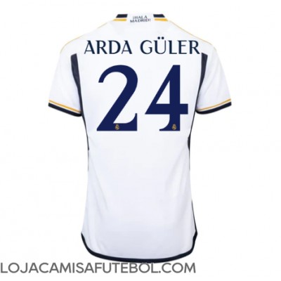 Camisa de Futebol Real Madrid Arda Guler #24 Equipamento Principal 2023-24 Manga Curta